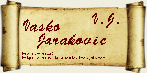 Vasko Jaraković vizit kartica